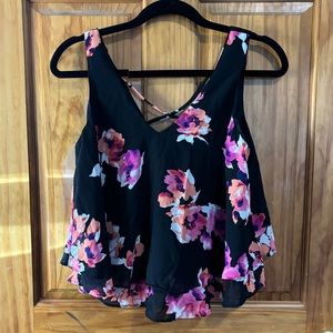 Floral Criss Cross Blouse